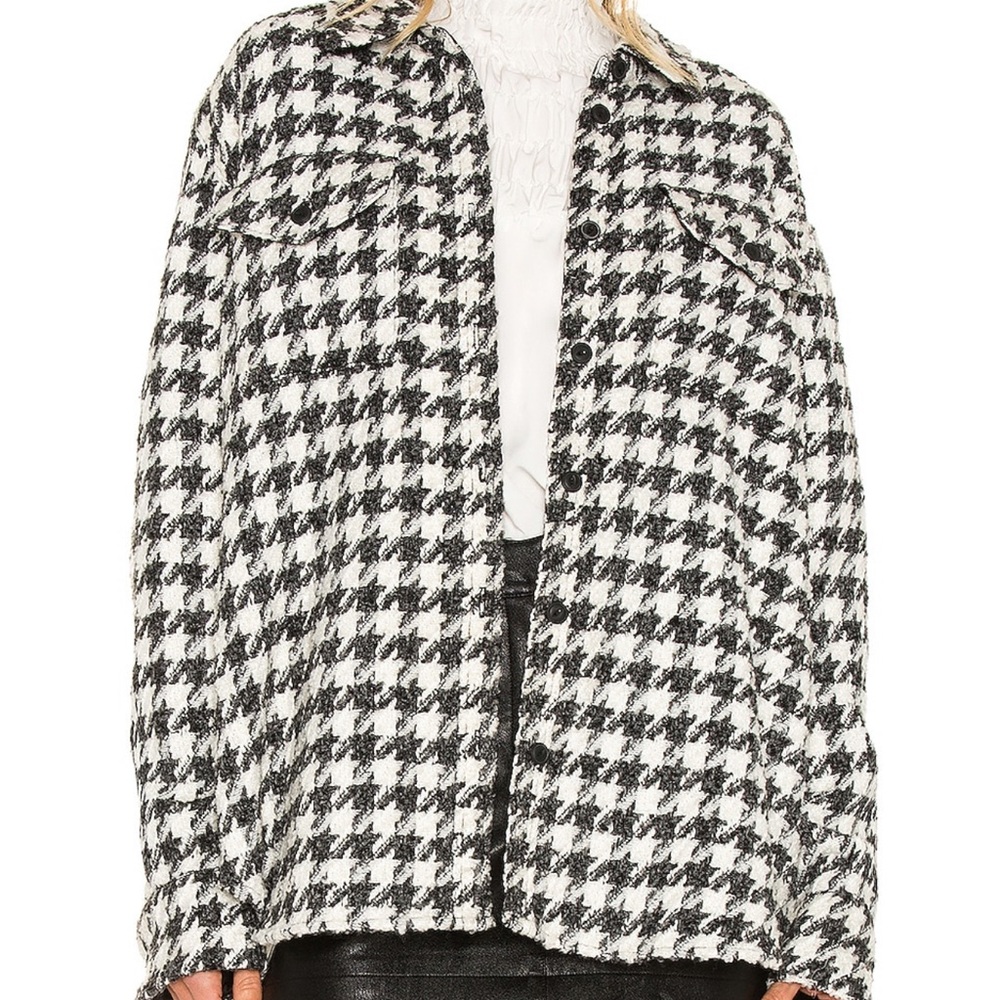 L’Academie Meloe Houndstooth Oversized Shacket